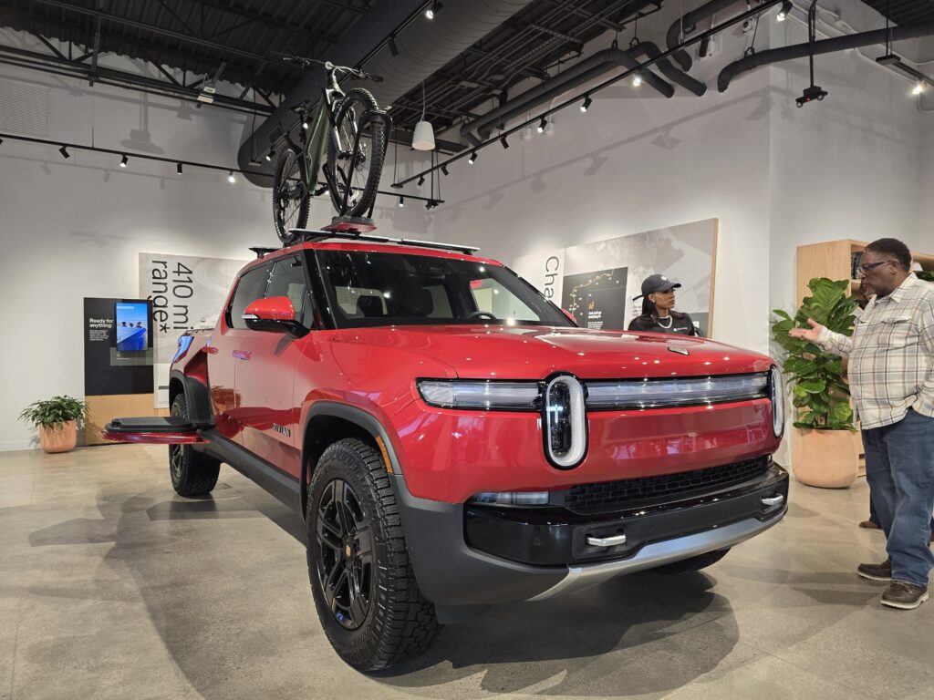Rivian R1T at the Aventura Space in Miami, FL