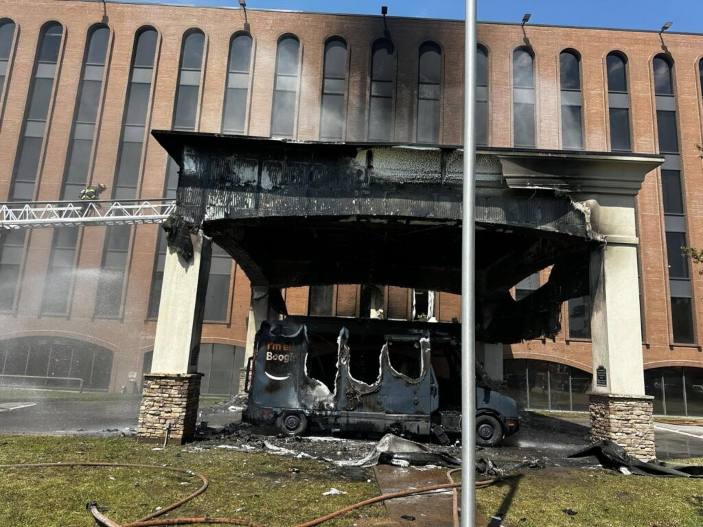 Amazon Delivery Van Fire