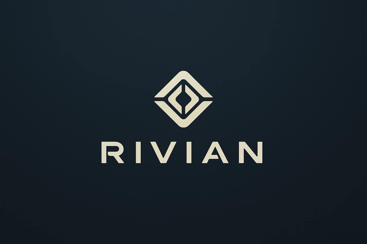 Rivian Logo with Dark Background