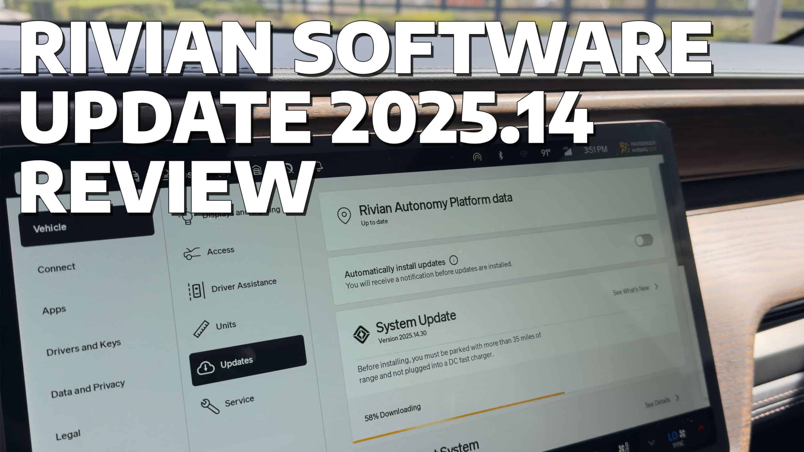 Rivian Software Update 2025.14 Review Thumbnail