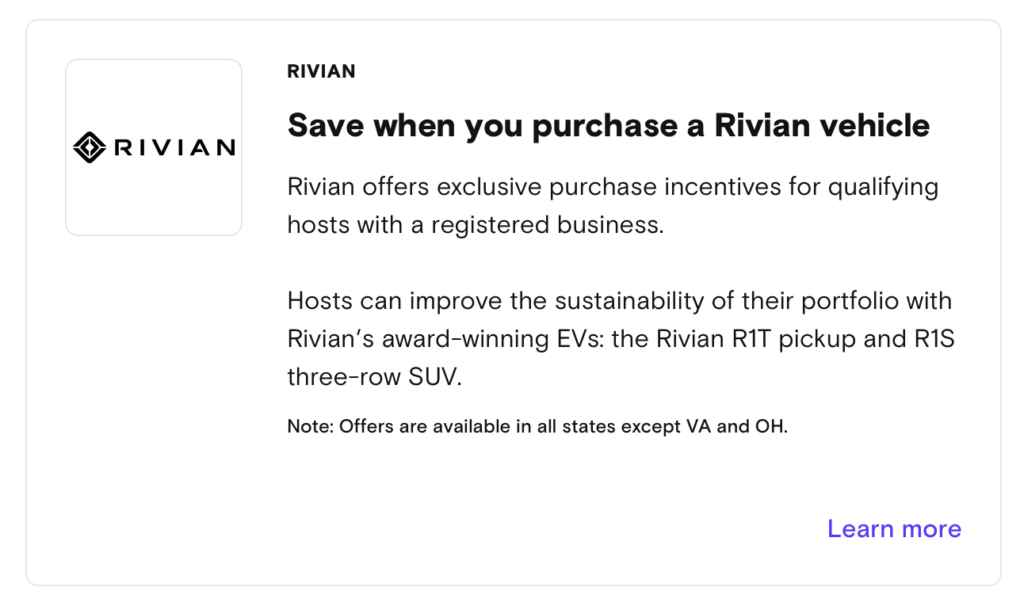 Save when you purchase a Rivian vehicle as a Turo host